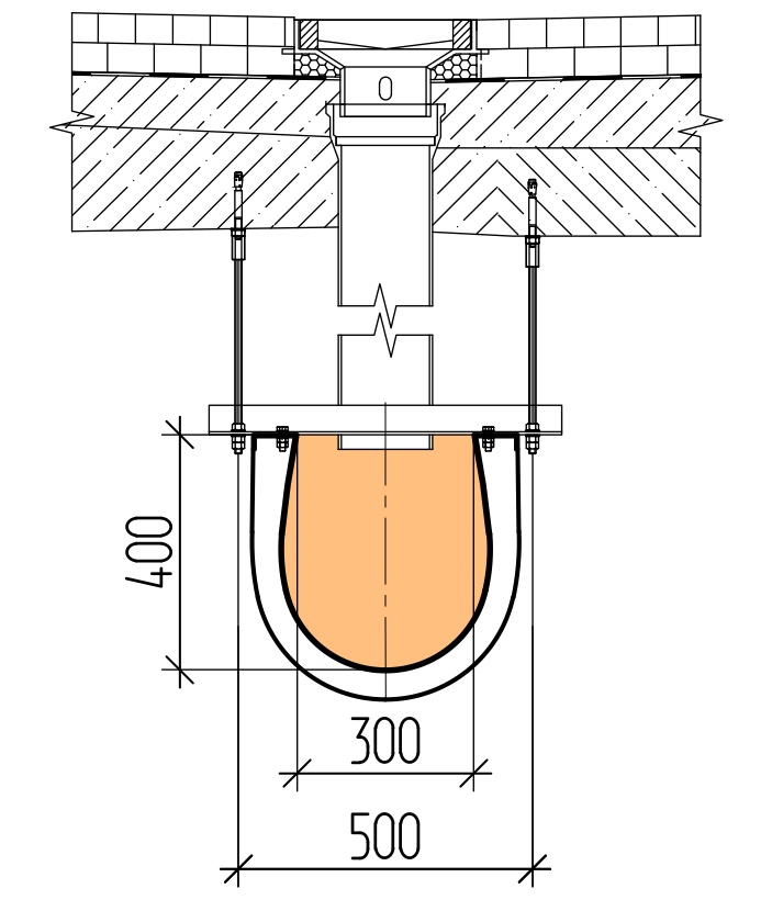 Подвесной водосток ЛВ-П03 30х40
